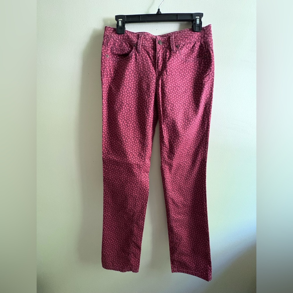 LOFT Women's Straight Leg Jeans - paisley print - size 26